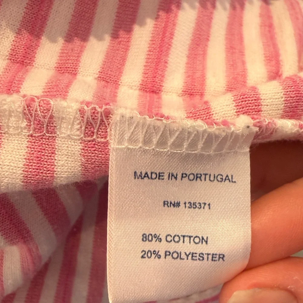 Like New Oscar de la Renta Girls Cabana Pink Stripe Cover Up Terry Cloth Size 2